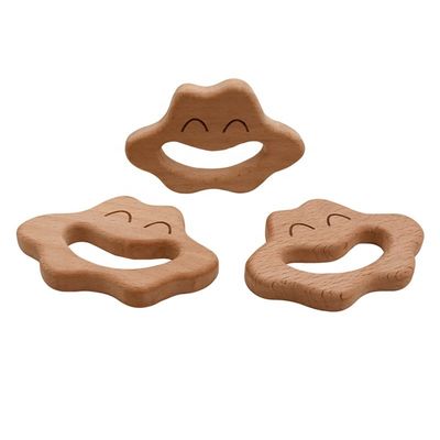Ιατρικοί 5.5cm ξύλινοι γιατροί Teether σιλικόνης ξύλινοι καθορισμένοι