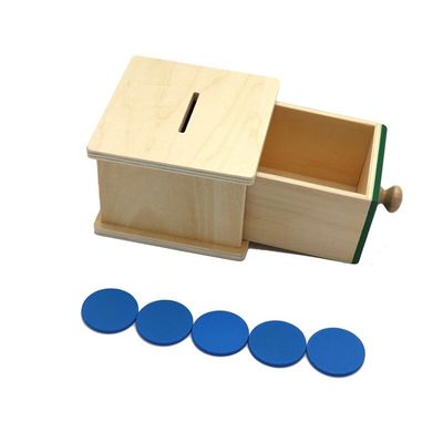 συρτάρι χρωματισμένο κιβώτιο Beechwood Montessori παιχνιδιών μωρών 12cm αισθητήριο ξύλινο Montessori