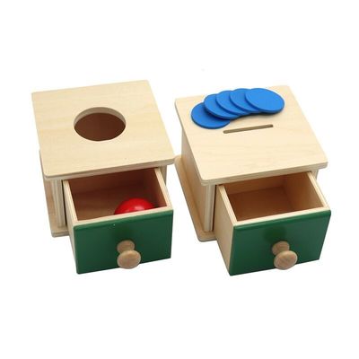 συρτάρι χρωματισμένο κιβώτιο Beechwood Montessori παιχνιδιών μωρών 12cm αισθητήριο ξύλινο Montessori