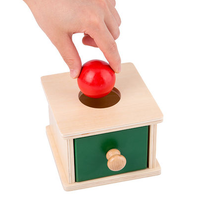 συρτάρι χρωματισμένο κιβώτιο Beechwood Montessori παιχνιδιών μωρών 12cm αισθητήριο ξύλινο Montessori