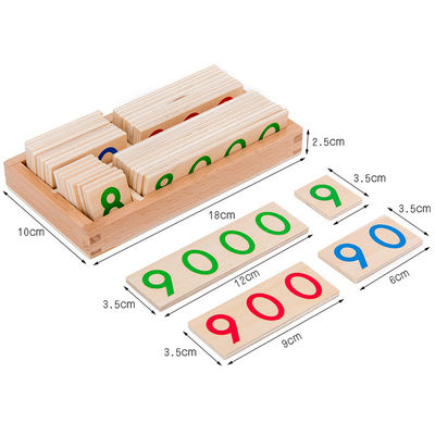 3.5cm ξύλινες αριθμών ενισχύσεις διδασκαλίας Math καρτών γρίφων μετρώντας για τα μικρά παιδιά