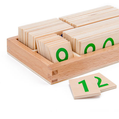 3.5cm ξύλινες αριθμών ενισχύσεις διδασκαλίας Math καρτών γρίφων μετρώντας για τα μικρά παιδιά