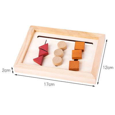 2cm ξύλινο Montessori μωρών παιχνιδιών παιχνίδι εκμάθησης μαθηματικών γεωμετρικό προσχολικό
