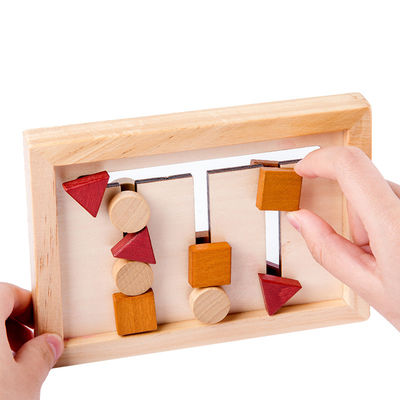 2cm ξύλινο Montessori μωρών παιχνιδιών παιχνίδι εκμάθησης μαθηματικών γεωμετρικό προσχολικό