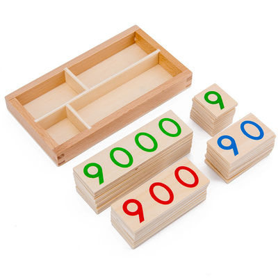 Montessori 6.5cm ξύλινη κάρτα αριθμών γρίφων ταιριάσματος