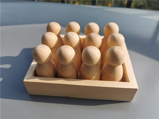 Είδους Pegdoll ξύλινο ουράνιων τόξων παιχνίδι ραβδιών μνήμης στοιβαχτών ξύλινο