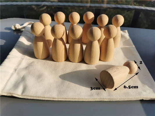 Είδους Pegdoll ξύλινο ουράνιων τόξων παιχνίδι ραβδιών μνήμης στοιβαχτών ξύλινο