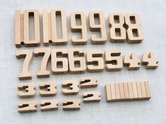 Εκπαιδευτικά ξύλινα ψηφιακά παιχνίδια ISO9001 Math φραγμών αλφάβητου και αριθμού