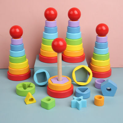 ξύλο οξιών παιχνιδιών μωρών 5.51in ξύλινο Montessori Teether