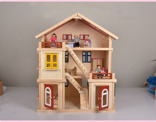 Παιδιά DIY 55.5cm μίνι έπιπλα ξύλινο μικροσκοπικό Dollhouse Dollhouse γκαράζ