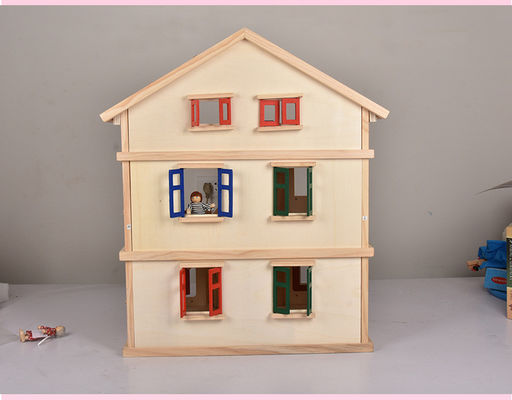 Παιδιά DIY 55.5cm μίνι έπιπλα ξύλινο μικροσκοπικό Dollhouse Dollhouse γκαράζ