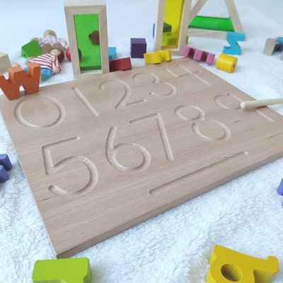Τα αλφάβητα επιβιβάζονται 29cm στην ξύλινη Math γλώσσα διδασκαλίας παιχνιδιών μετρώντας
