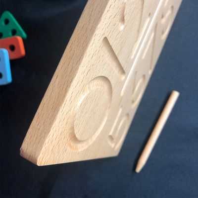 Τα αλφάβητα επιβιβάζονται 29cm στην ξύλινη Math γλώσσα διδασκαλίας παιχνιδιών μετρώντας