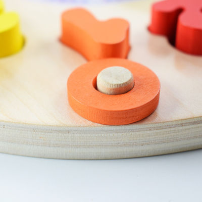 Γεωμετρίας μετρώντας παιχνίδι Montessori αριθμών γρίφων ρολογιών ξύλινο