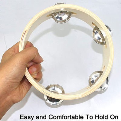 BeBe 15cm ξύλινο μουσικό παιχνιδιών μωρό ντεφιών Handbell ξύλινο