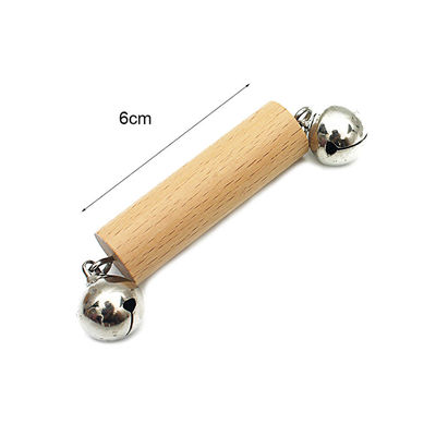 Handbell ασφαλές Tambor 6 ίντσας ξύλινο ξύλο οξιών Teethers Teether