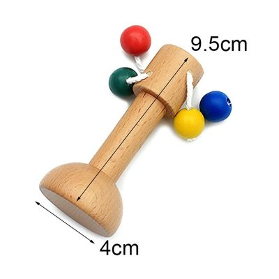 Handbell ασφαλές Tambor 6 ίντσας ξύλινο ξύλο οξιών Teethers Teether