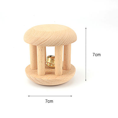 Handbell ασφαλές Tambor 6 ίντσας ξύλινο ξύλο οξιών Teethers Teether