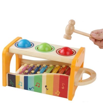 Οκτώ σημειώσεις 15cm ξύλινο μουσικό μωρό Xylophone παιχνιδιών ξύλινο