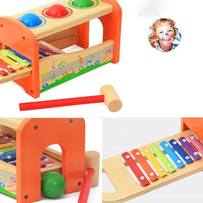 Οκτώ σημειώσεις 15cm ξύλινο μουσικό μωρό Xylophone παιχνιδιών ξύλινο