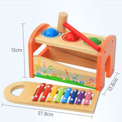 Οκτώ σημειώσεις 15cm ξύλινο μουσικό μωρό Xylophone παιχνιδιών ξύλινο