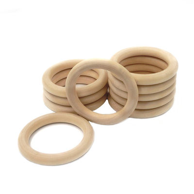 Βραχιόλι DIY 55mm ξύλινα δαχτυλίδια οδοντοφυΐας ξύλου οξιών παιχνιδιών οδοντοφυΐας
