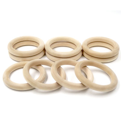 Βραχιόλι DIY 55mm ξύλινα δαχτυλίδια οδοντοφυΐας ξύλου οξιών παιχνιδιών οδοντοφυΐας