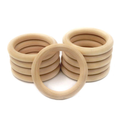 Βραχιόλι DIY 55mm ξύλινα δαχτυλίδια οδοντοφυΐας ξύλου οξιών παιχνιδιών οδοντοφυΐας