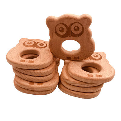 Ξύλινο παιχνίδι ISO9001 ξύλινο ζωικό Teether οδοντοφυΐας κρεμαστών κοσμημάτων περιδεραίων