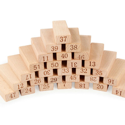 Ψηφιακοί φραγμοί Jenga ντόμινο δομικών μονάδων κούτσουρων 51PCS