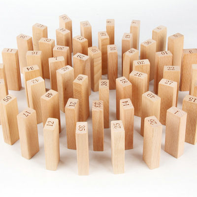 Ψηφιακοί φραγμοί Jenga ντόμινο δομικών μονάδων κούτσουρων 51PCS