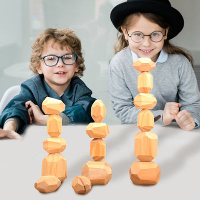 5cm 36pcs ψηφιακοί ξύλινοι φραγμών παιχνιδιών φραγμοί συσσώρευσης μωρών γεωμετρικοί