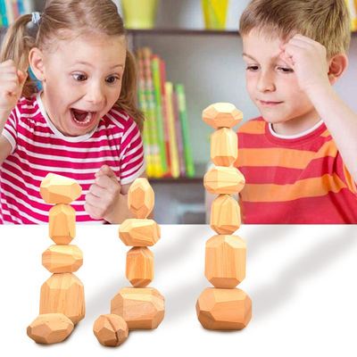 5cm 36pcs ψηφιακοί ξύλινοι φραγμών παιχνιδιών φραγμοί συσσώρευσης μωρών γεωμετρικοί