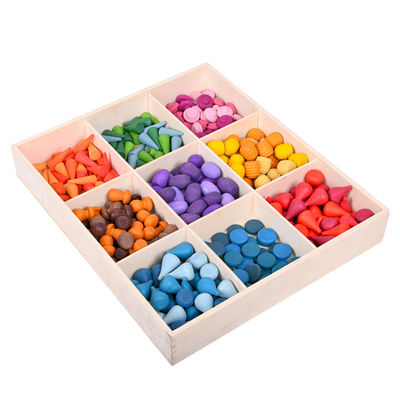 Montessori 2.5cm φυσικές ξύλινες δομικές μονάδες για τα μικρά παιδιά