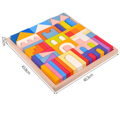 Montessori 2.5cm φυσικές ξύλινες δομικές μονάδες για τα μικρά παιδιά