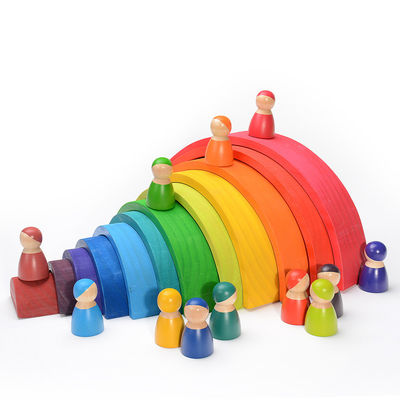 Montessori 2.5cm φυσικές ξύλινες δομικές μονάδες για τα μικρά παιδιά
