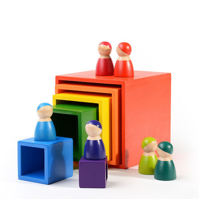 Montessori 2.5cm φυσικές ξύλινες δομικές μονάδες για τα μικρά παιδιά