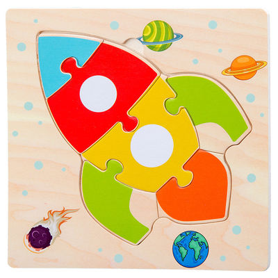 Montessori παιχνιδιών μωρών παιχνιδιών ζώων κυκλοφορίας παιδιών τρισδιάστατο ταίριασμα παιχνιδιών γρίφων γνώσης κινούμενων σχεδίων γρίφων ξύλινο