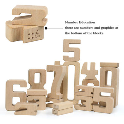 Ξύλινος αριθμός Montessori παιχνιδιών δομικών μονάδων παιχνιδιών Jenga