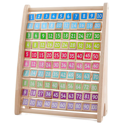 Μη τοξικό αριθμητικό παιχνίδι Montessori επιτραπέζιου πολλαπλασιασμού που μετρά τους ξύλινους φραγμούς