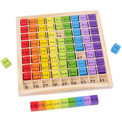 Montessori 0.59in ξύλινο παιχνίδι επιτραπέζιων αβάκων παιχνιδιών Math 99 αριθμού μετρώντας