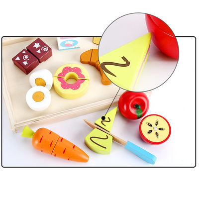 Montessori 9.5cm ξύλινο τέμνον μαγνητικό φυτικό παιχνίδι φρούτων