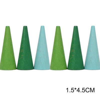6pcs εκπαιδευτικά ξύλινα παιχνίδια Montessori στοιβαχτών ουράνιων τόξων