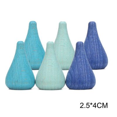6pcs εκπαιδευτικά ξύλινα παιχνίδια Montessori στοιβαχτών ουράνιων τόξων