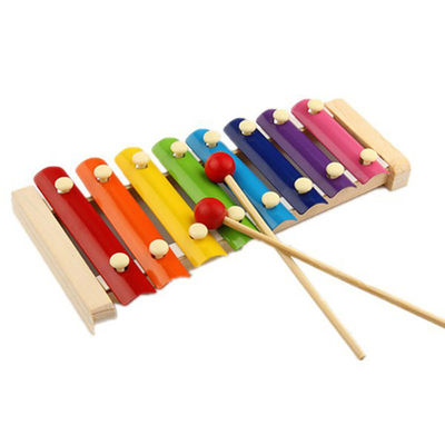 8 πιάνο σημειώσεων και παιχνίδι Xylophone με το ξύλινο πλαίσιο