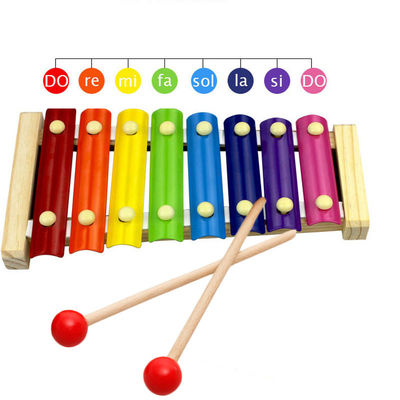 8 πιάνο σημειώσεων και παιχνίδι Xylophone με το ξύλινο πλαίσιο