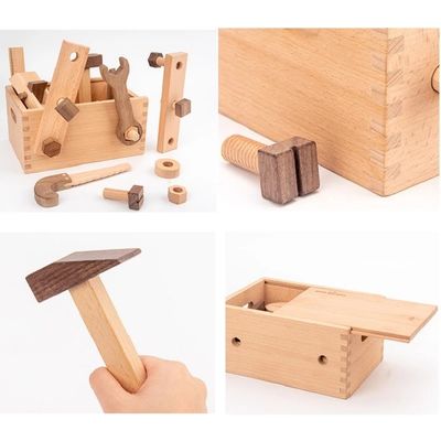 Ξύλινο σύνολο εργαλείων επισκευής Montessori πολυσύνθετο για τα αγόρια