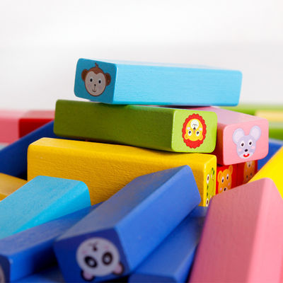 54pcs μη τοξικά ξύλινα συσσωρευμένα υψηλά επιτραπέζια παιχνίδια