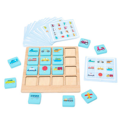 Ξύλινο επιτραπέζιο παιχνίδι γρίφων Montessori των παιδιών ODM