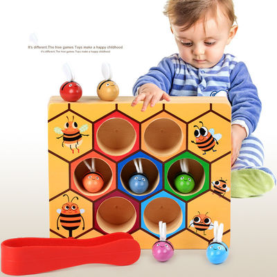 Ξύλινο παιχνίδι συντονισμού ματιών χεριών Montessori για την πρόωρη εκπαίδευση παιδιών